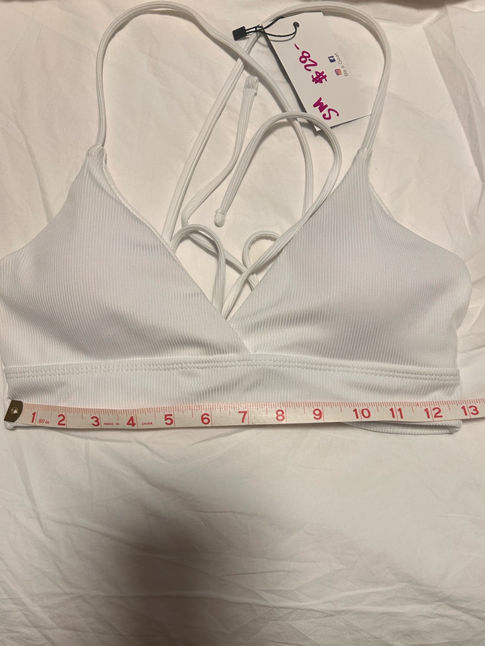NWT Ribbed adjustable white bikini - Picture 2 of 9